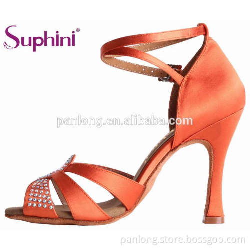Latest Suphini Beautiful 10 Cm Latin Dance Shoes Orange